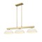Z-Lite Cobalt Billiard, 3-Light, 13.5 In.W x 49 In.L x 9.25 In.H, Modern Gold/Matte Opal 152MGLD-DMO13 - alternate 1